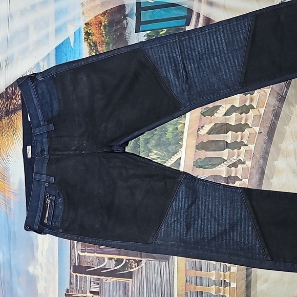 True Religion Rocco Slim Fit Blue & Black Jeans Size 38x34 - Picture 3 of 12